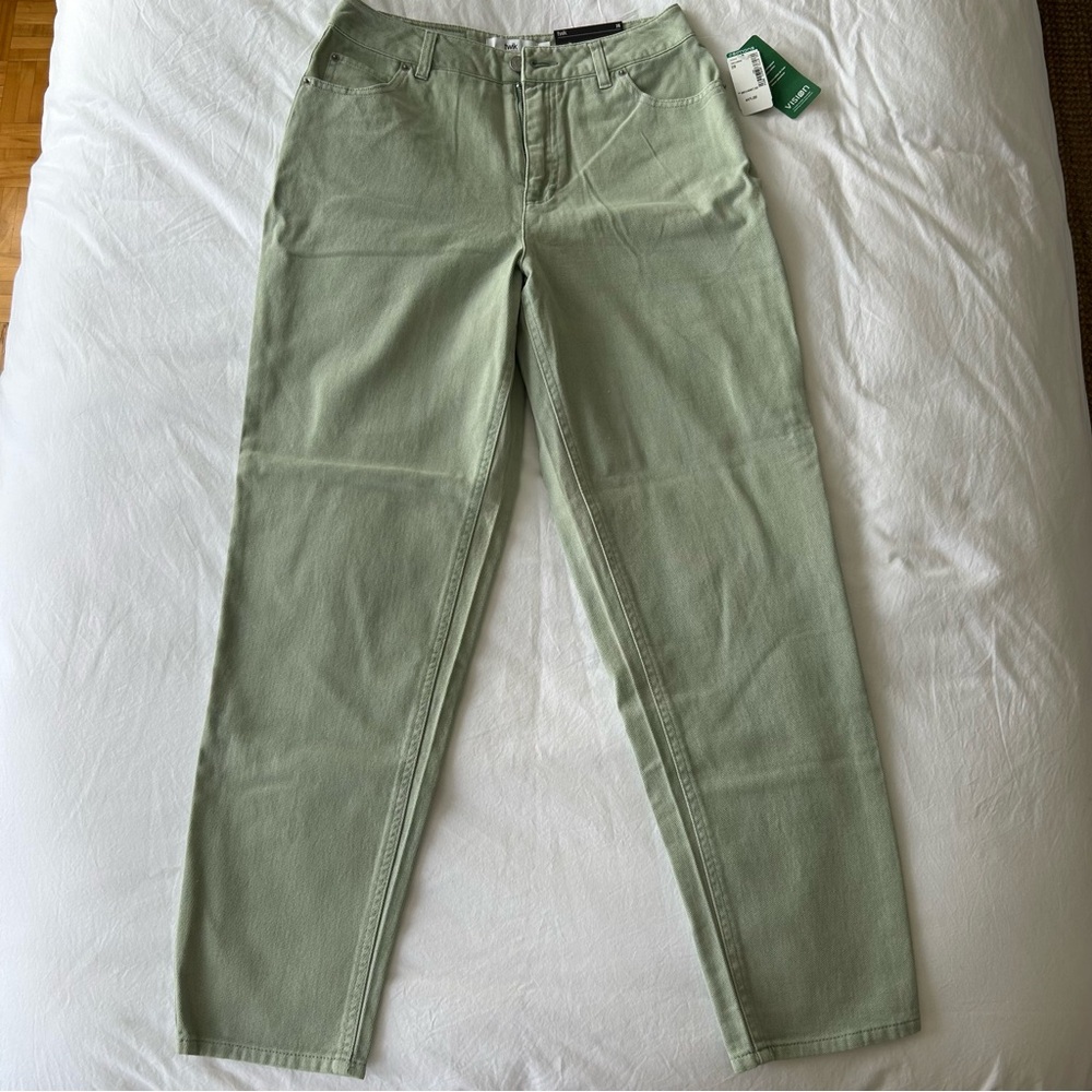 SIMONS Mom fit sage green pants organic cotton